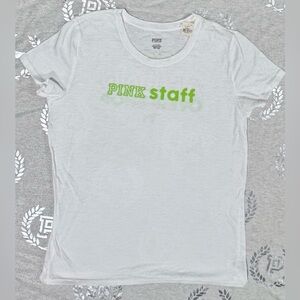 VS PINK “STAFF” CAMPUS TEE NWT